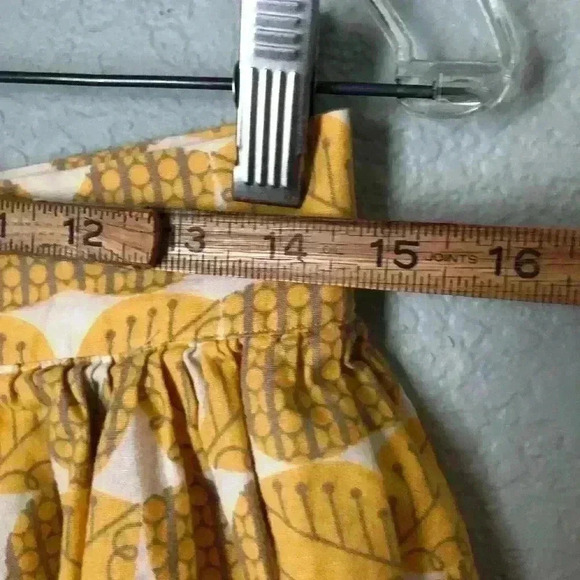 Handmade gathered yellow gray leaves miniskirt with zipper closure M-L? - Picture 3 of 6